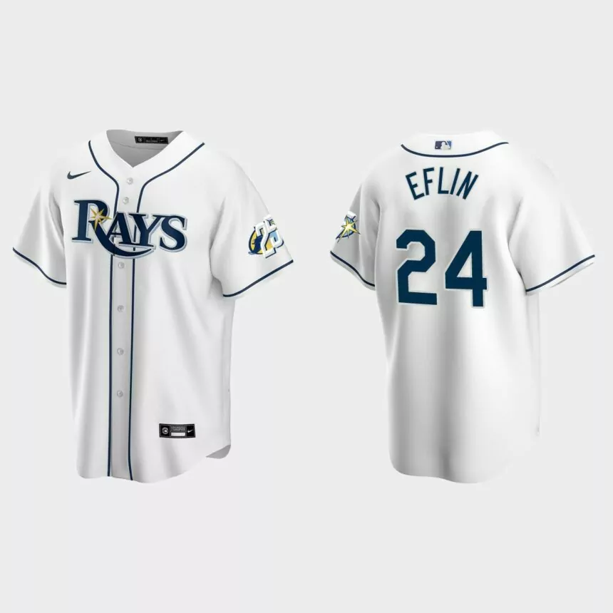 Zach Eflin Tampa Bay Rays 25th Anniversary Replica Jersey – White
