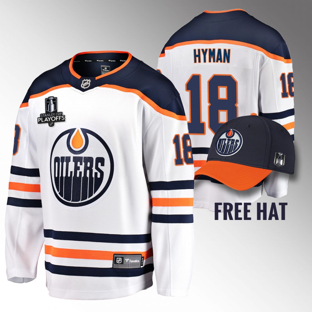 Zach Hyman Jersey Edmonton Oilers 2022 Pacific Conference Champions White Away