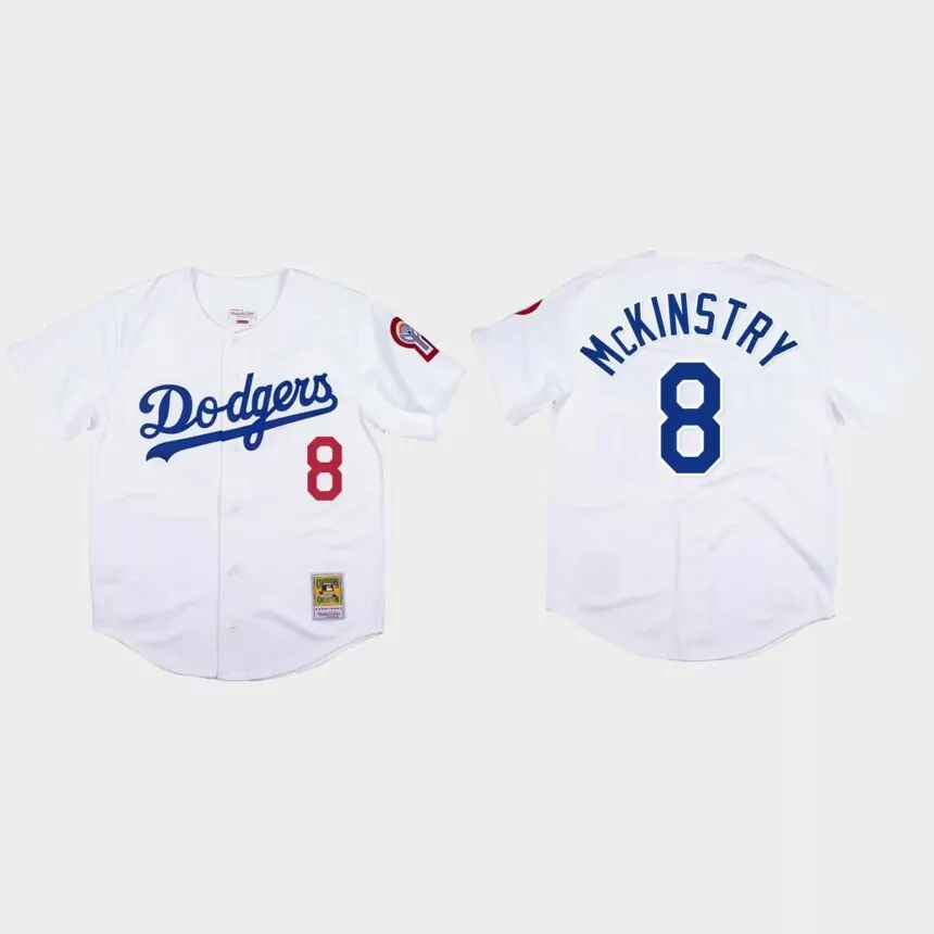 Zach McKinstry #8 Los Angeles Dodgers Mitchell & Ness 1981 Authentic Jersey – White