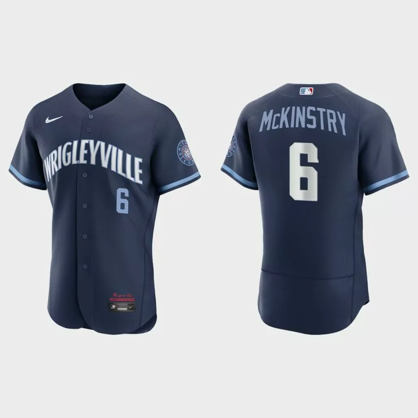 Zach McKinstry Chicago Cubs City Connect Authentic Jersey – Navy