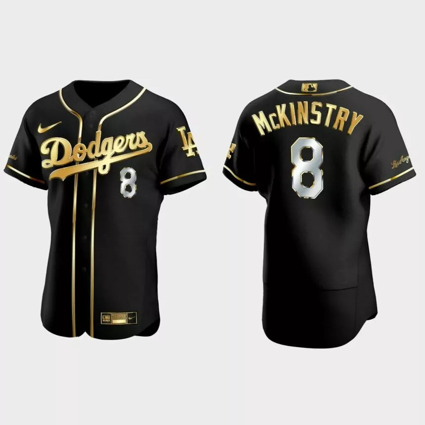 Zach McKinstry Los Angeles Dodgers 2021 Gold Program Golden Authentic Jersey – Black