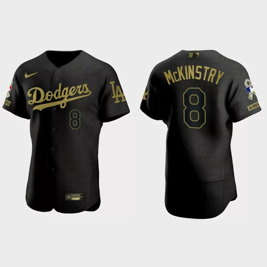 Zach McKinstry Los Angeles Dodgers 2021 Salute to Service Jersey – All Black