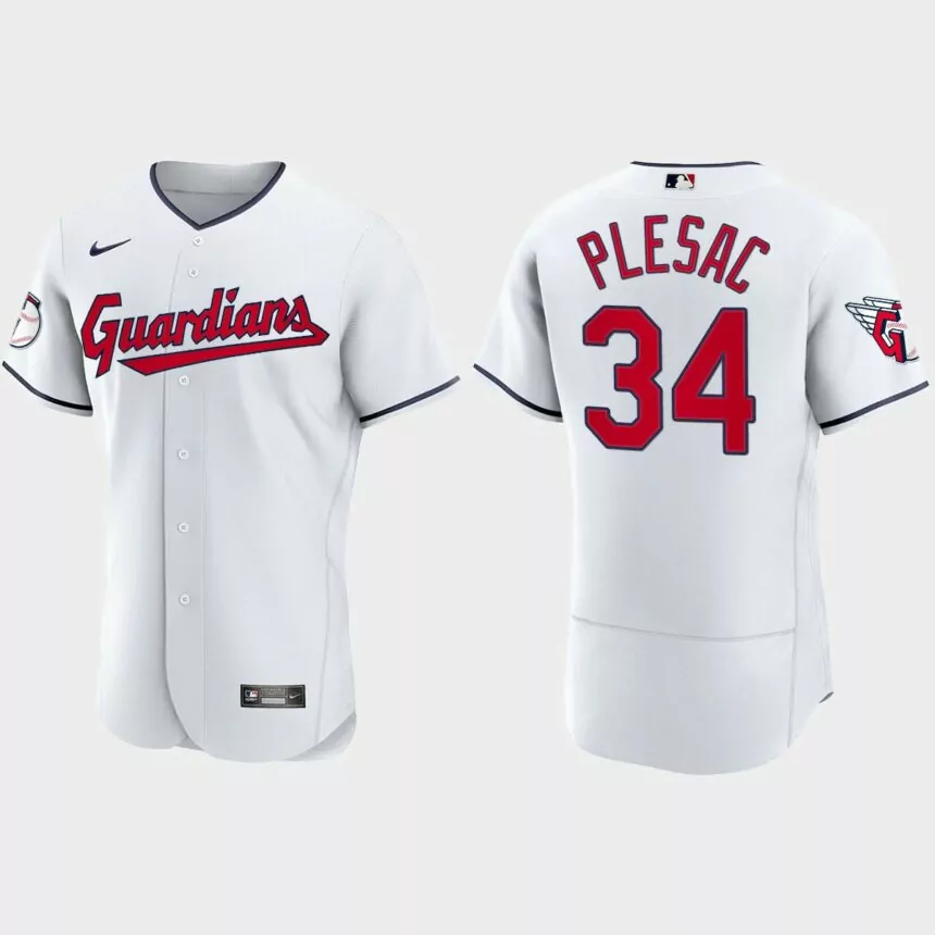Zach Plesac Cleveland Guardians 2022 Authentic Home Jersey – White