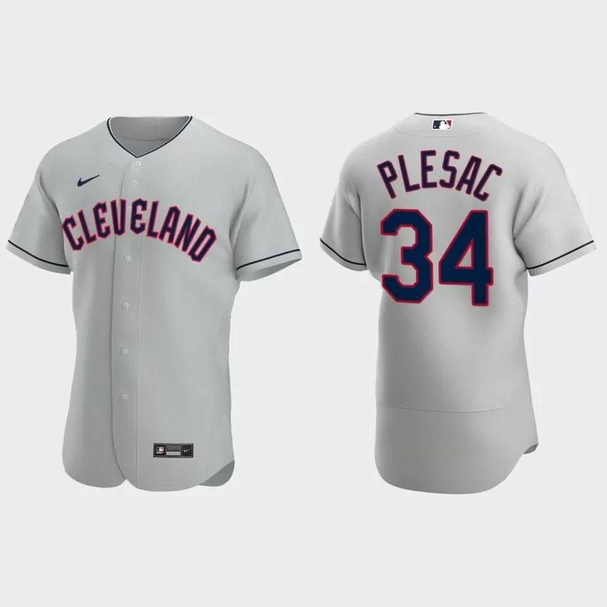 Zach Plesac Cleveland Guardians 2022 Authentic Road Jersey – Gray
