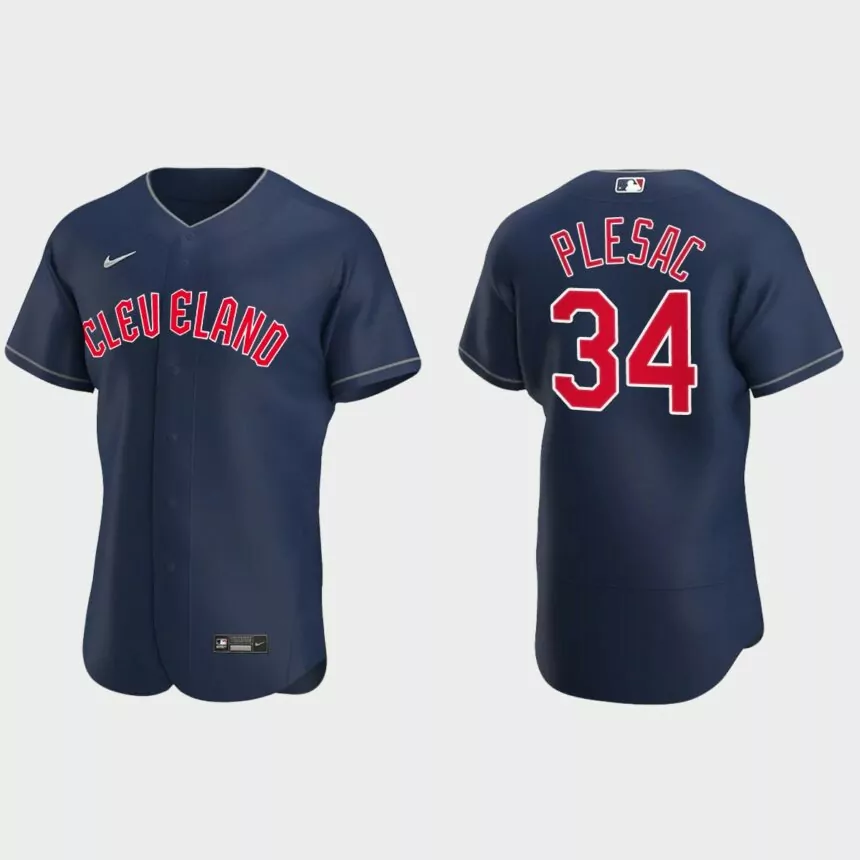 Zach Plesac Cleveland Guardians Authentic Alternate Jersey – Navy
