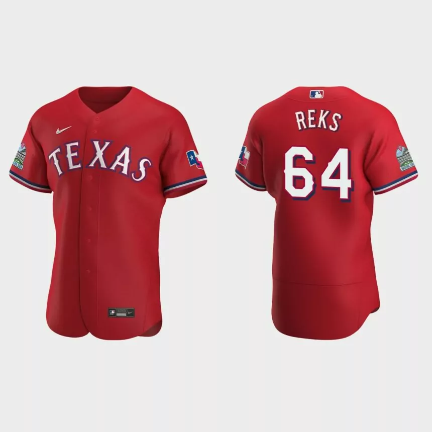 Zach Reks Texas Rangers Authentic Alternate Jersey – Scarlet