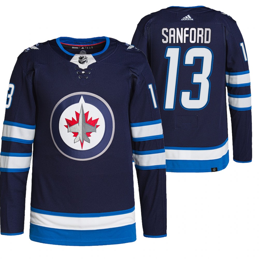 Zach Sanford Winnipeg Jets Navy Home Primegreen Authentic Pro Jersey