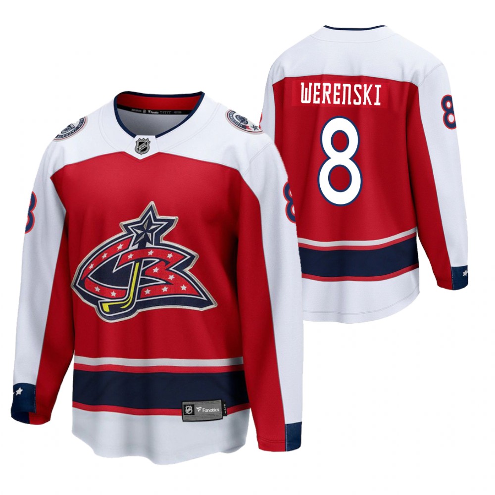 Zach Werenski Blue Jackets 2021 Reverse Retro Red Jersey Special Edition
