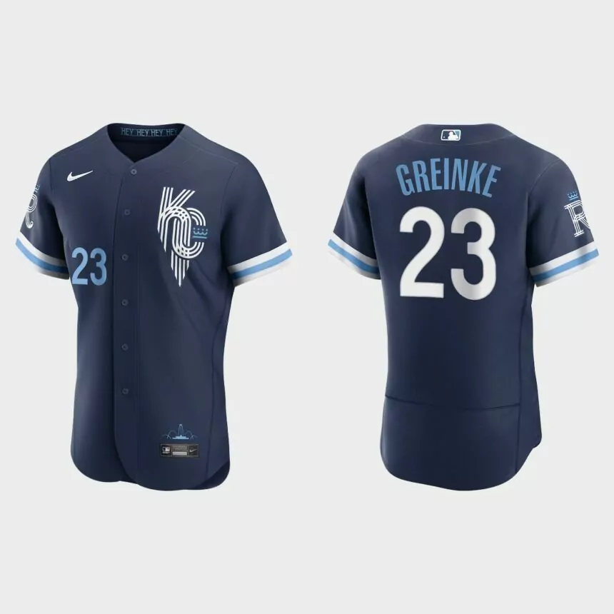 Zack Greinke Kansas City Royals 2022 City Connect Authentic Jersey – Navy