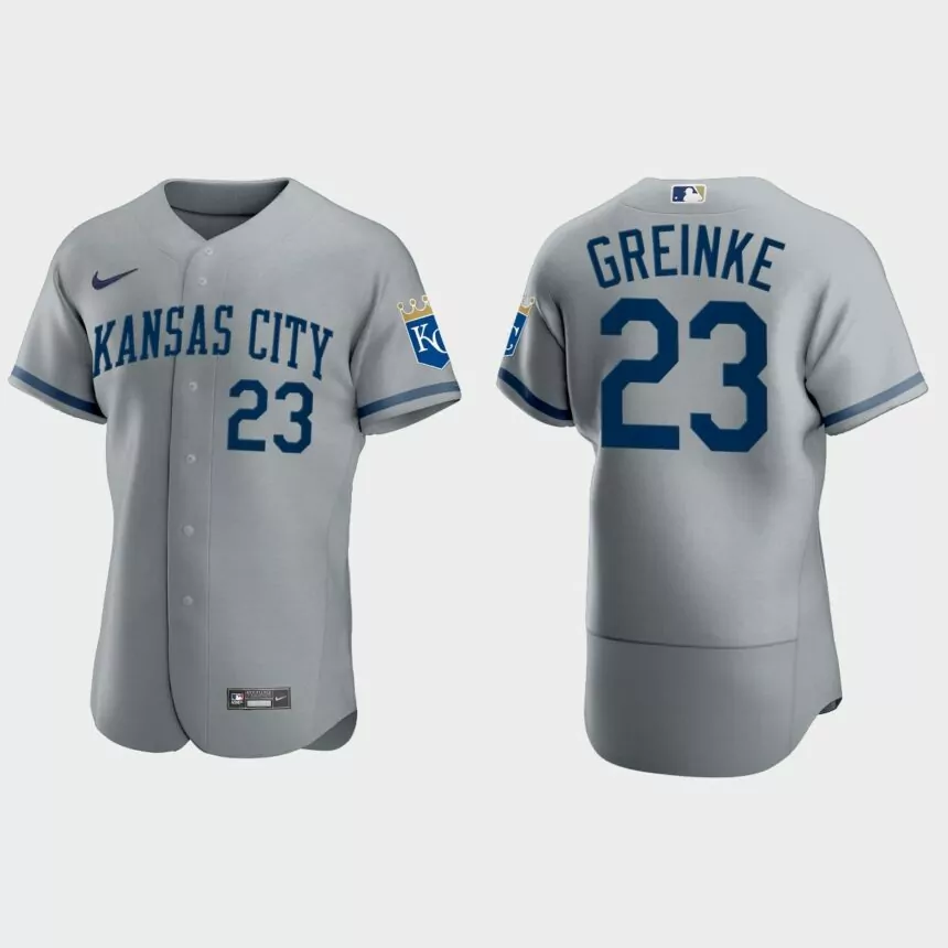 Zack Greinke Kansas City Royals Authentic Jersey – Gray