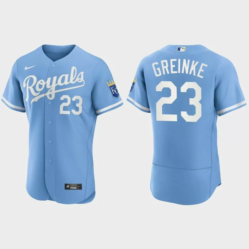 Zack Greinke Kansas City Royals Authentic Jersey – Powder Blue