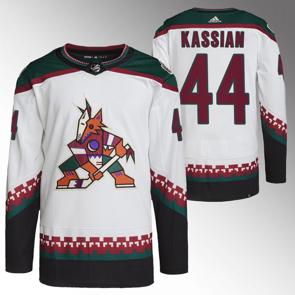 Zack Kassian 2022 Arizona Coyotes White Primegreen Authentic Away Jersey