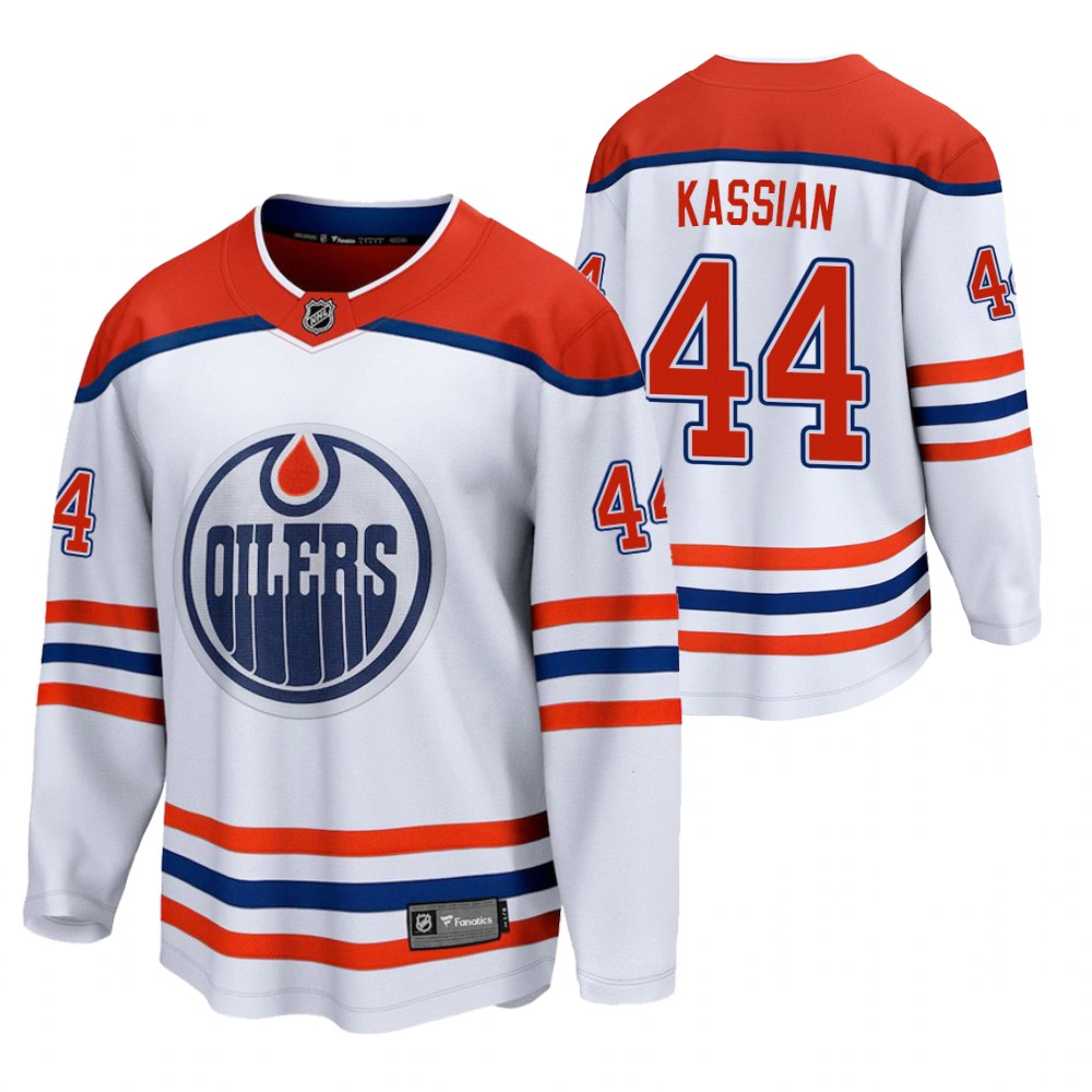 Zack Kassian Oilers 2021 Reverse Retro White Jersey Special Edition