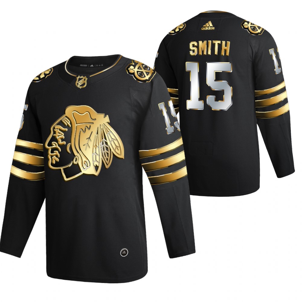 Zack Smith Chicago Blackhawks Black 2021 Golden Edition Jersey Limited Authentic