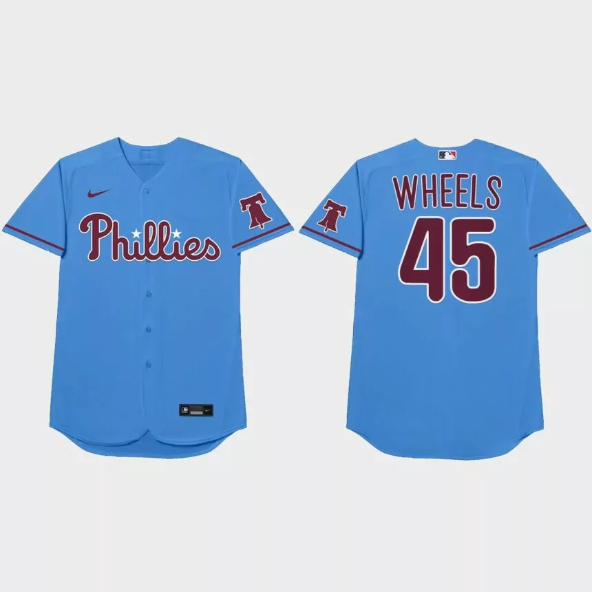 Zack Wheeler Nickname Phillies 2021 Players’ Weekend Wheels Jersey – Blue