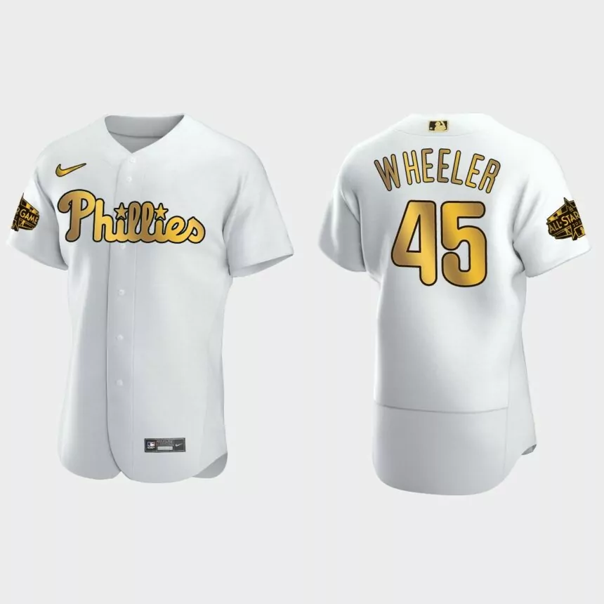 Zack Wheeler Philadelphia Phillies 2022 MLB All-Star Game Jersey – White Gold