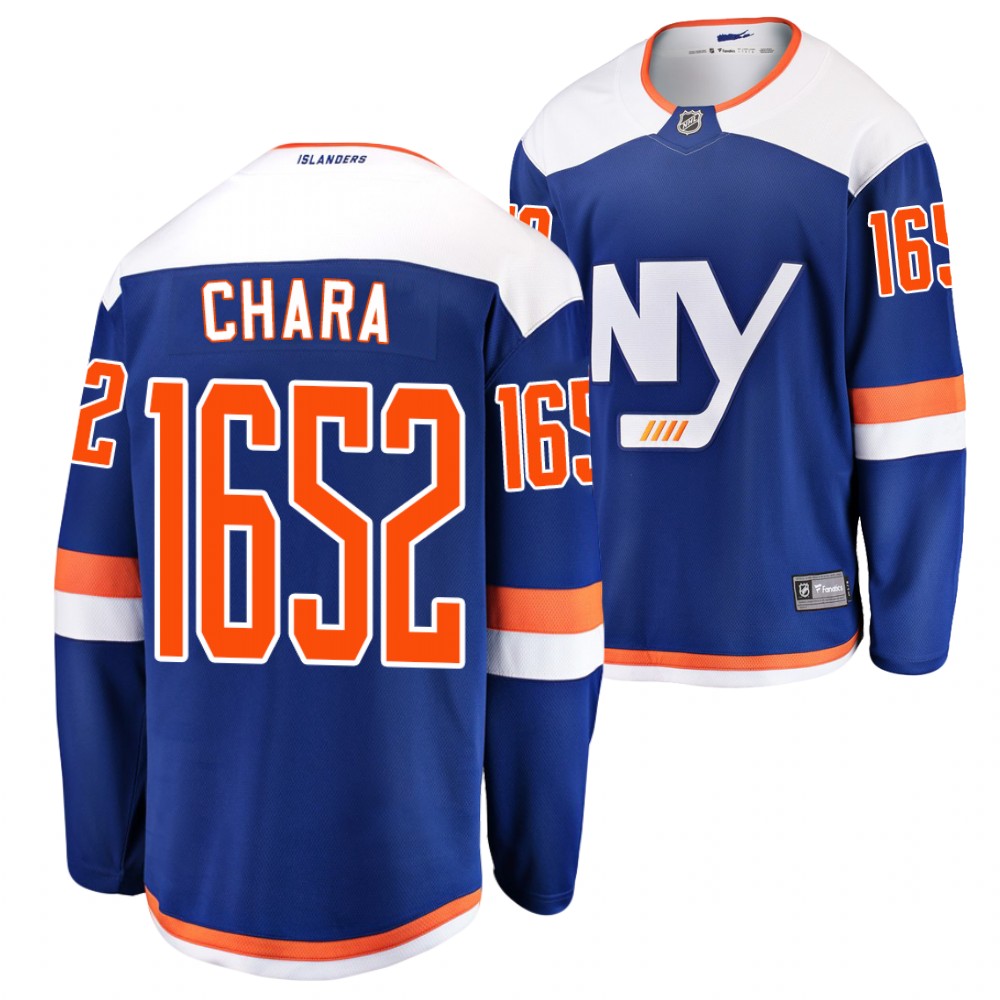 Zdeno Chara 1652 Career Games Islanders #33 Royal Jersey Commemorative Edition
