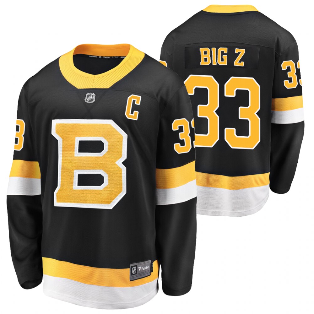 Zdeno Chara Big Z Nickname Jersey Bruins Alternate Premier Black Stitched
