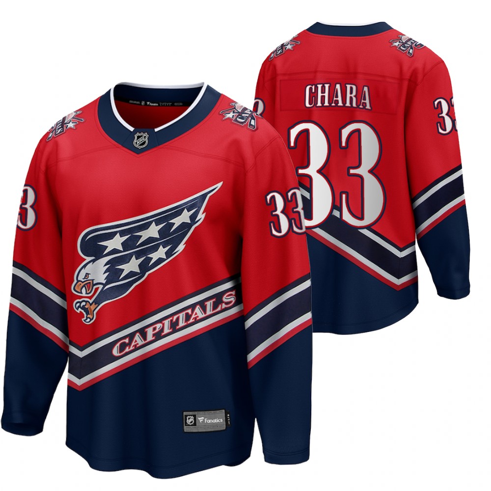 Zdeno Chara Washington Capitals 2021 Reverse Retro Red Men Jersey Special Edition