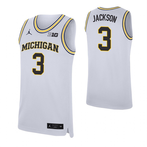 Zeb Jackson Jersey White Michigan Wolverines Replica