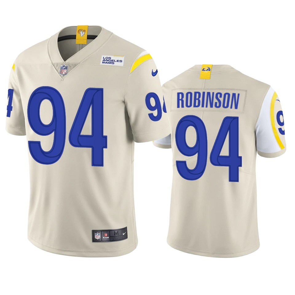 a'shawn robinson rams bone vapor jersey