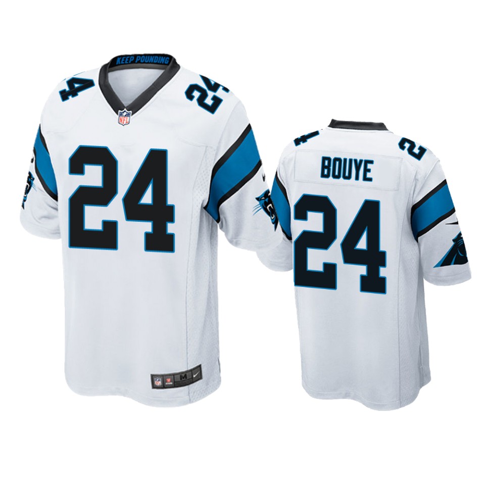 a.j. bouye panthers white game jersey