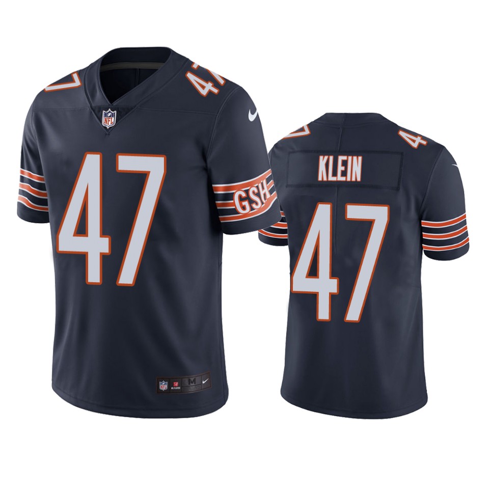 a.j. klein bears navy vapor limited jersey