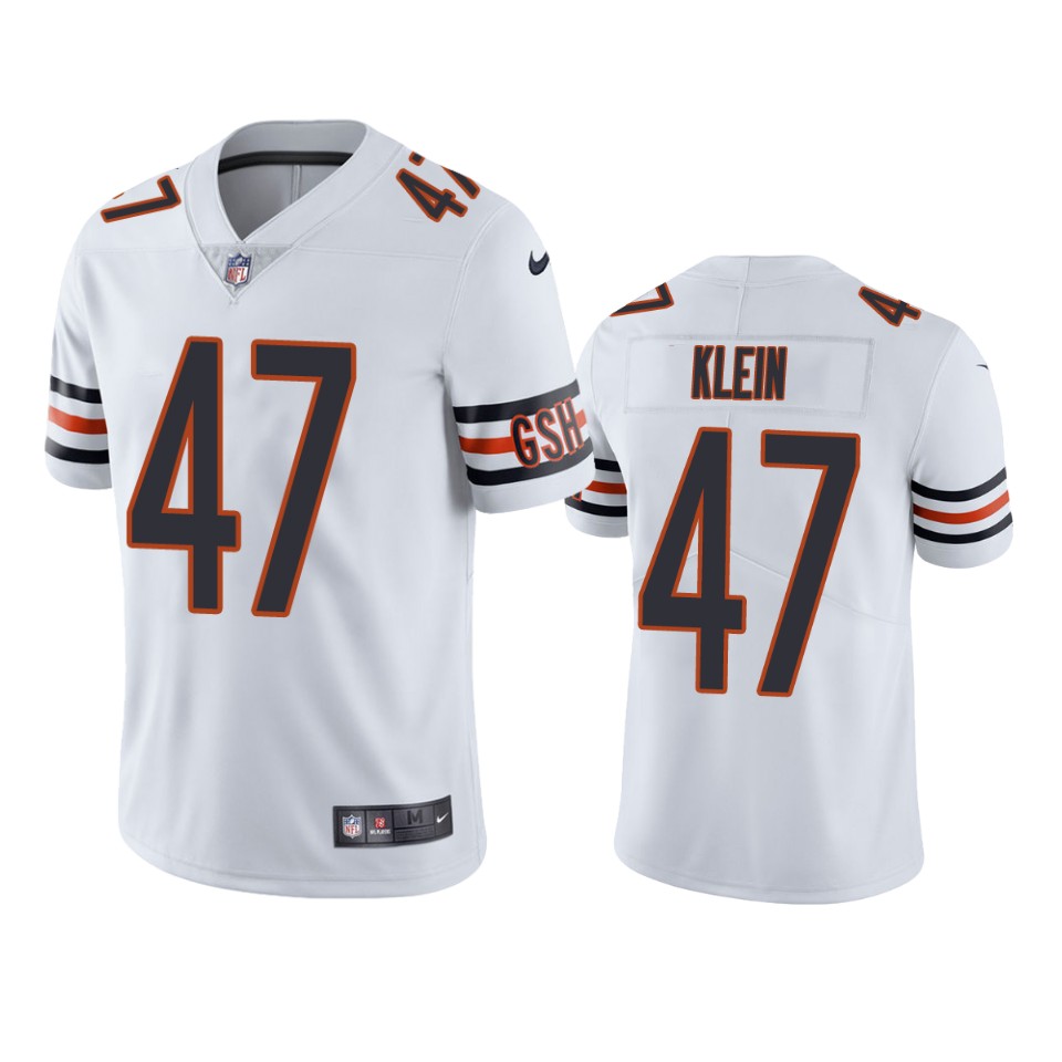 a.j. klein bears white vapor limited jersey