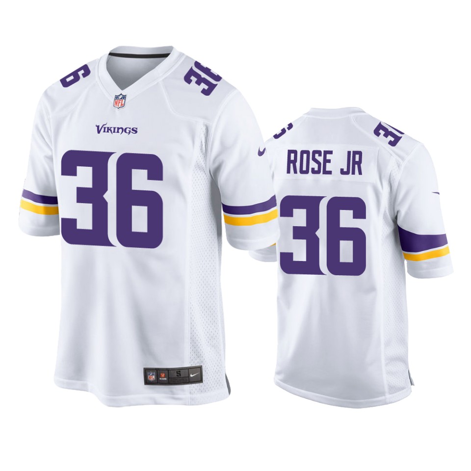a.j. rose jr. vikings white game jersey