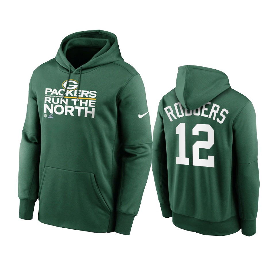 aaron rodgers packers green 2021 nfc north division champions hoodie