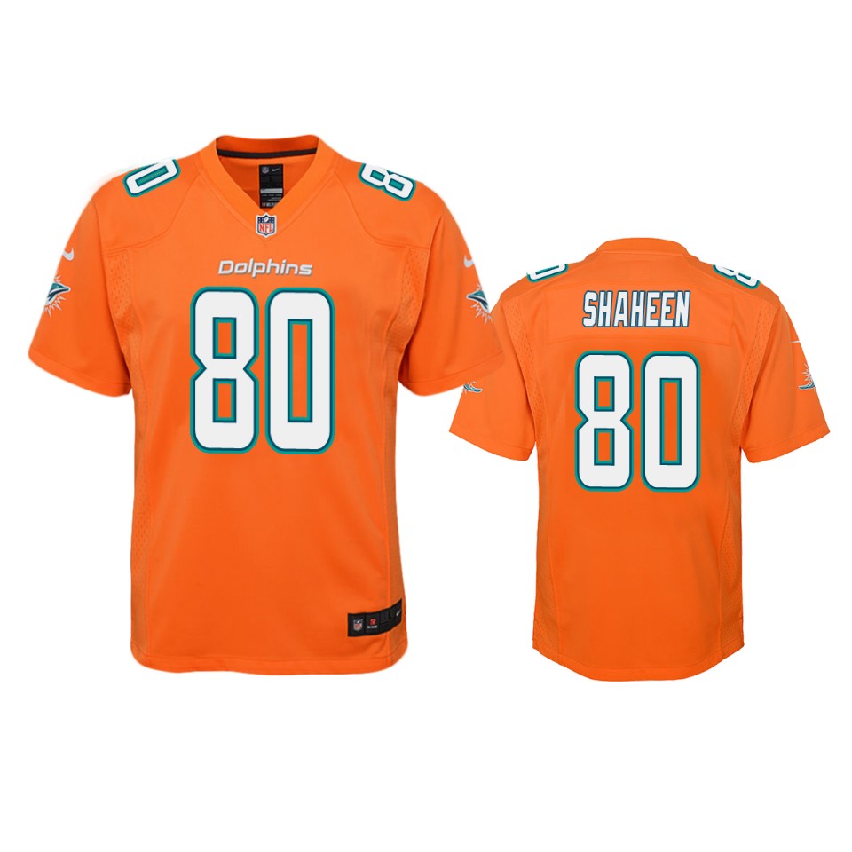 adam shaheen dolphins orange color rush game jersey