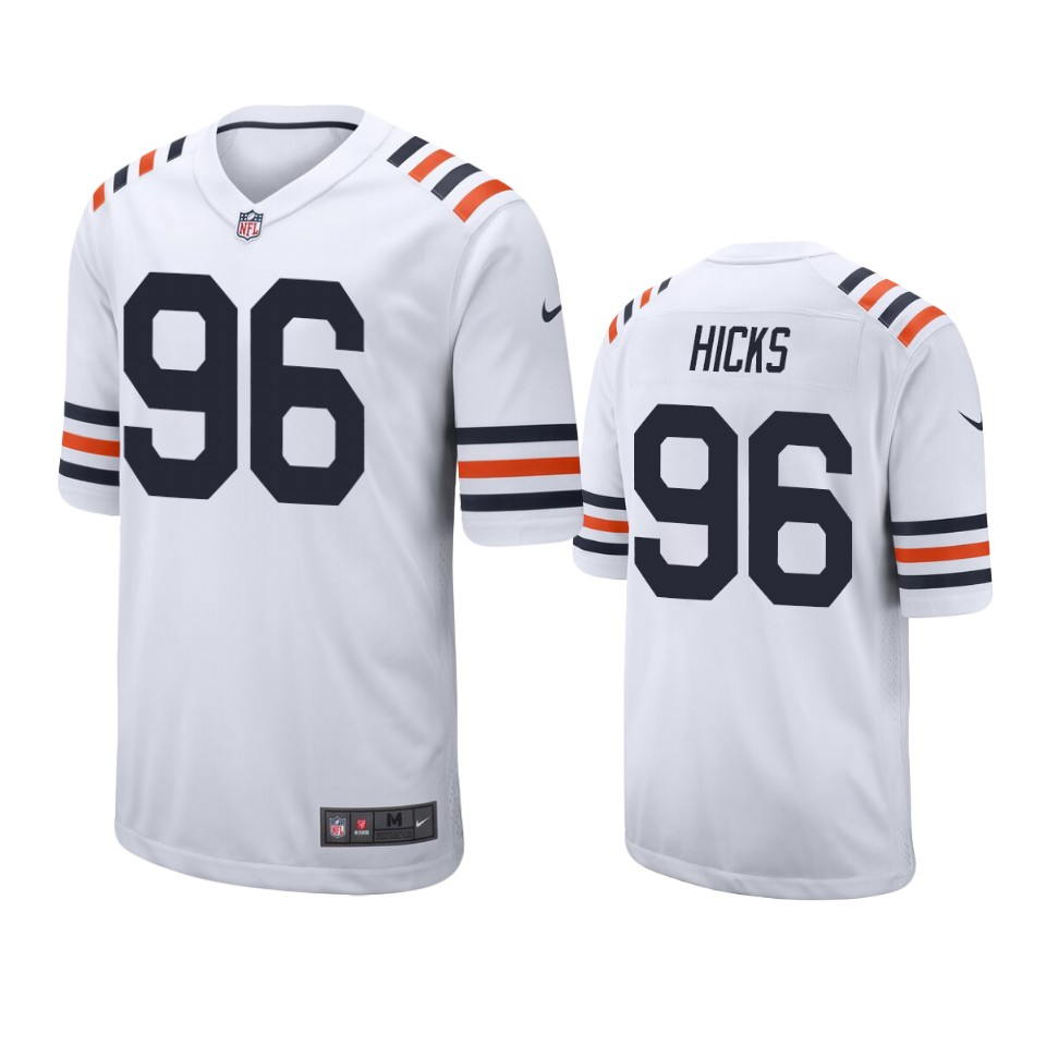 akiem hicks bears white alternate game jersey