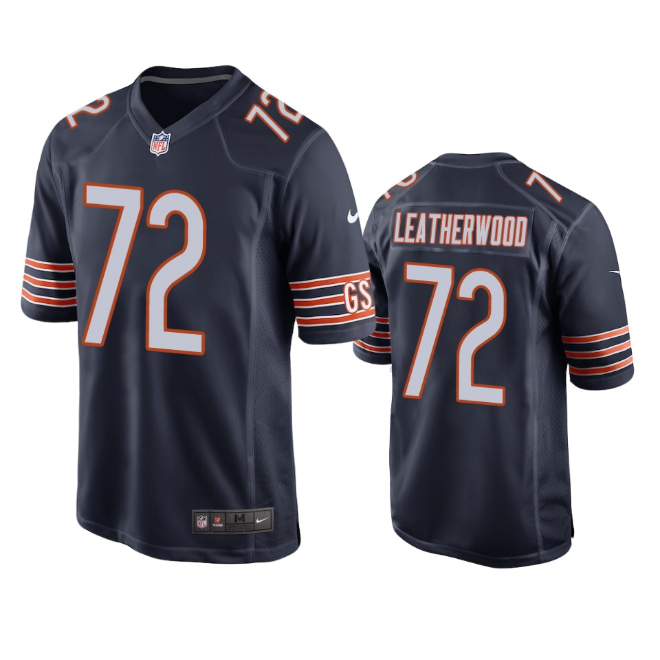 alex leatherwood bears navy game jersey