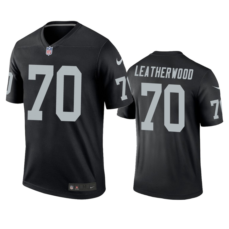 alex leatherwood raiders black legend jersey