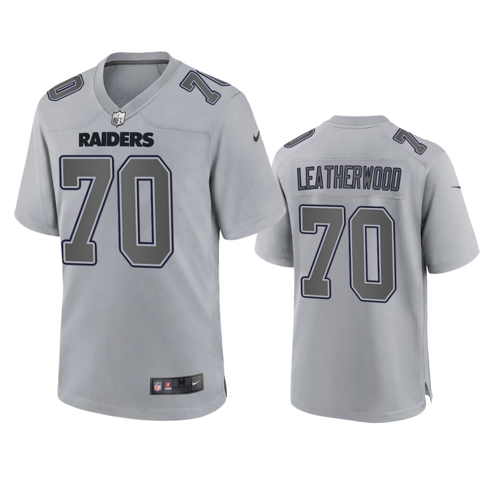 alex leatherwood raiders gray atmosphere fashion game jersey