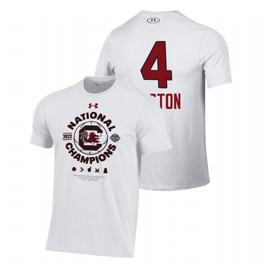 aliyah boston south carolina gamecocks white 22 ncaa women's basketball national locker room t shirt