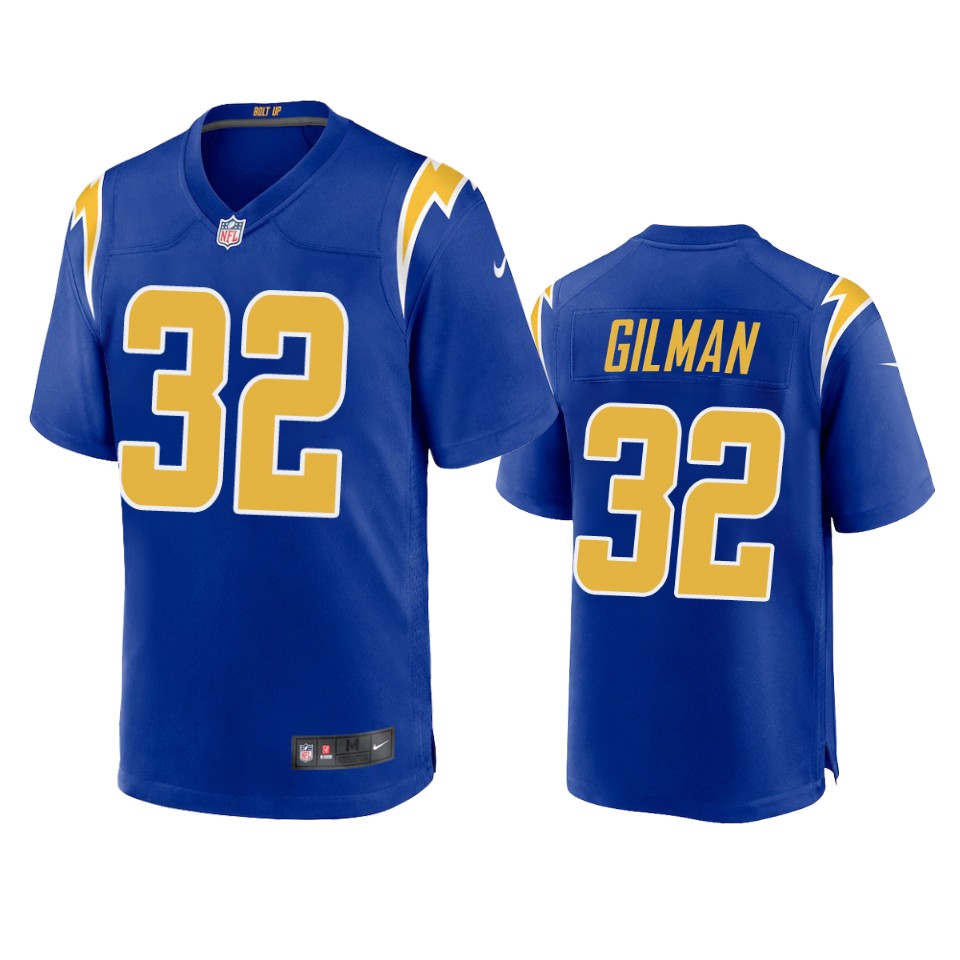 alohi gilman chargers royal alternate game jersey