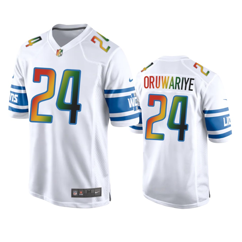amani oruwariye lions white juneteenth freedom day jersey