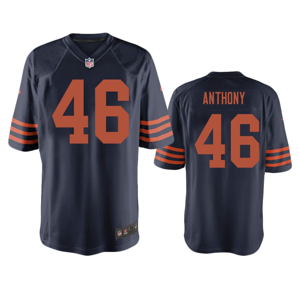 andre anthony bears throwback game navy jersey