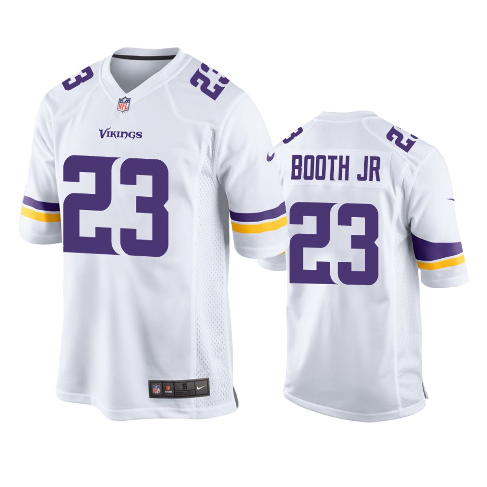 andrew booth jr. vikings game white jersey