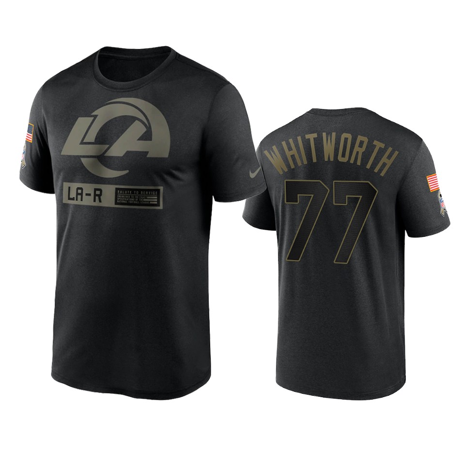 andrew whitworth rams black 2020 salute to service team logo t shirt