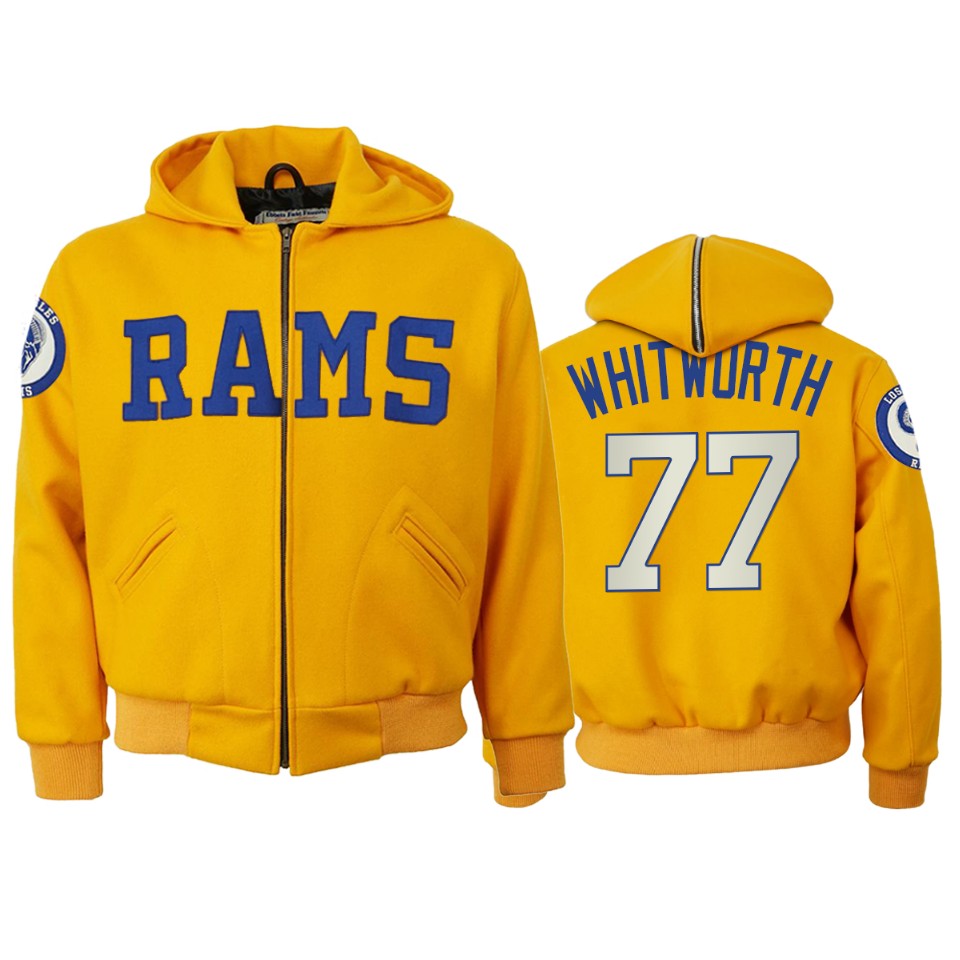 andrew whitworth rams gold authentic vintage jacket
