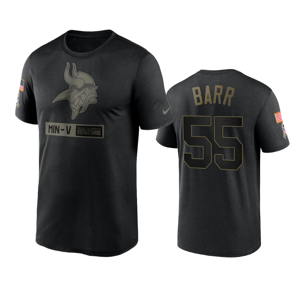 anthony barr vikings black 2020 salute to service team logo t shirt