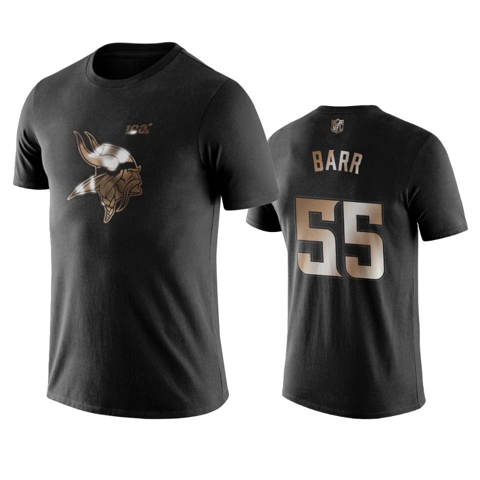 anthony barr vikings black golden 100th season t shirt