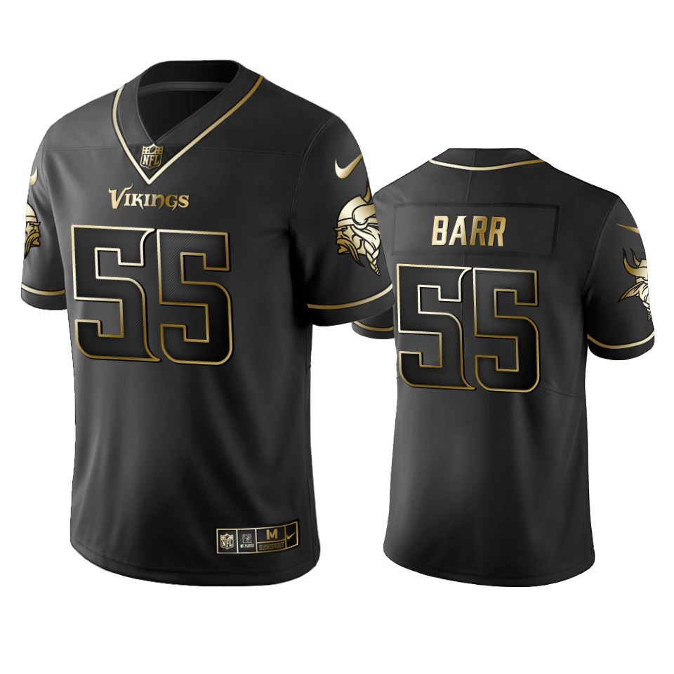 anthony barr vikings black golden edition jersey
