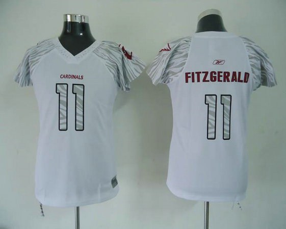 Arizona Cardinals 11 Larry Fitzgerald Women Zebra