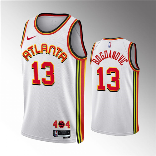 Atlanta Hawks Bogdan Bogdanovic 2022-23 Association Edition White stitched Jersey #13