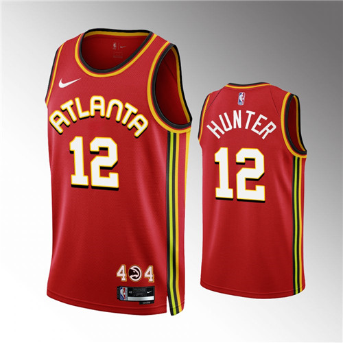 Atlanta Hawks De'Andre Hunter 2022-23 Icon Edition Red stitched Jersey #12