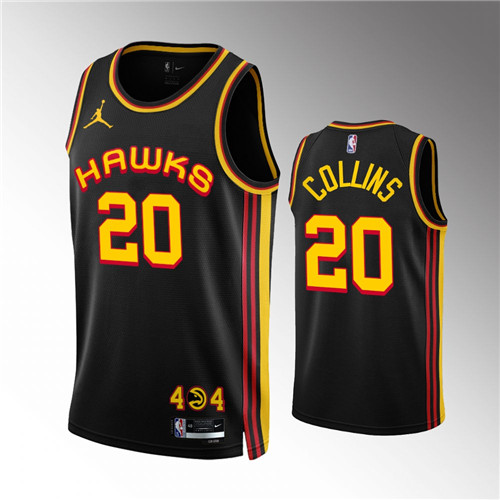 Atlanta Hawks John Collins 2022-23 Statement Edition Black stitched Jersey #20