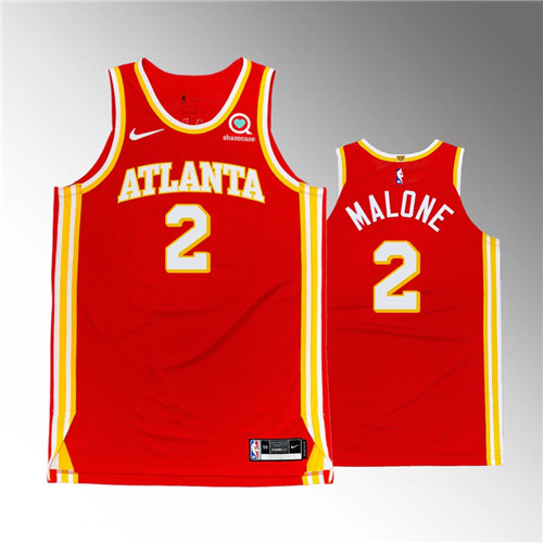 Atlanta Hawks Moses Malone Icon Red Authentic stitched Jersey #2